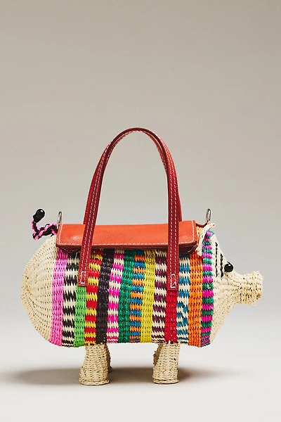 Sensi Studio Straw Pig Bag