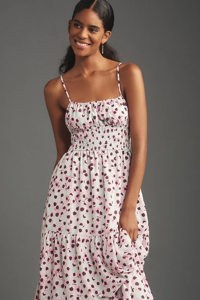 chinese dress ladies By Anthropologie Scoop-Neck A-Line Midi Dress  White Chocolate Couture