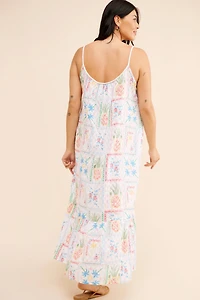 Never Fully Dressed Sleeveless Patchwork Maxi Dress