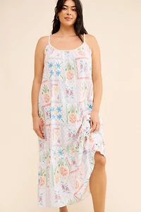 Never Fully Dressed Sleeveless Patchwork Maxi Dress