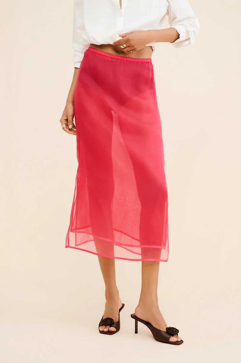 DONNI. Organza Simple Skirt