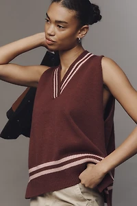 By Anthropologie Sporty V-Neck Sweater Vest