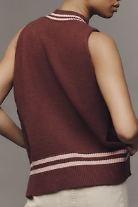 By Anthropologie Sporty V-Neck Sweater Vest