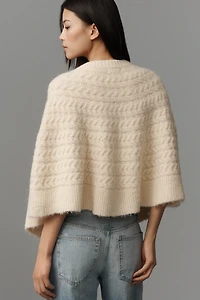 Maeve Tie-Front Cable-Knit Cape