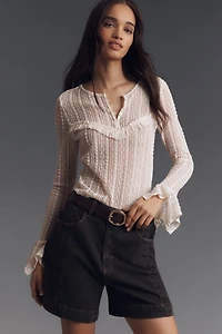 Pilcro Seamed Denim Shorts