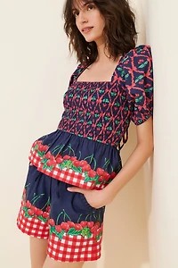 Damson Madder Cherry Pull-On Shorts