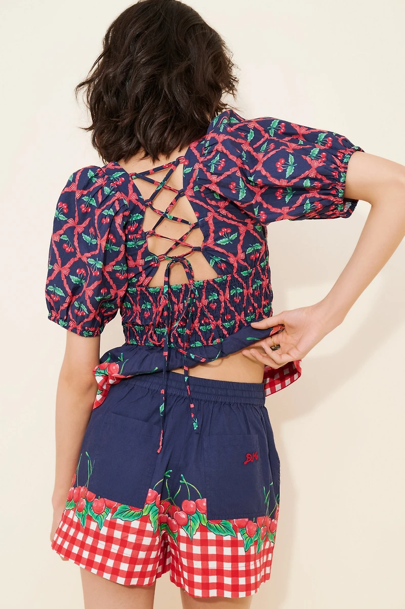 Damson Madder Cherry Pull-On Shorts