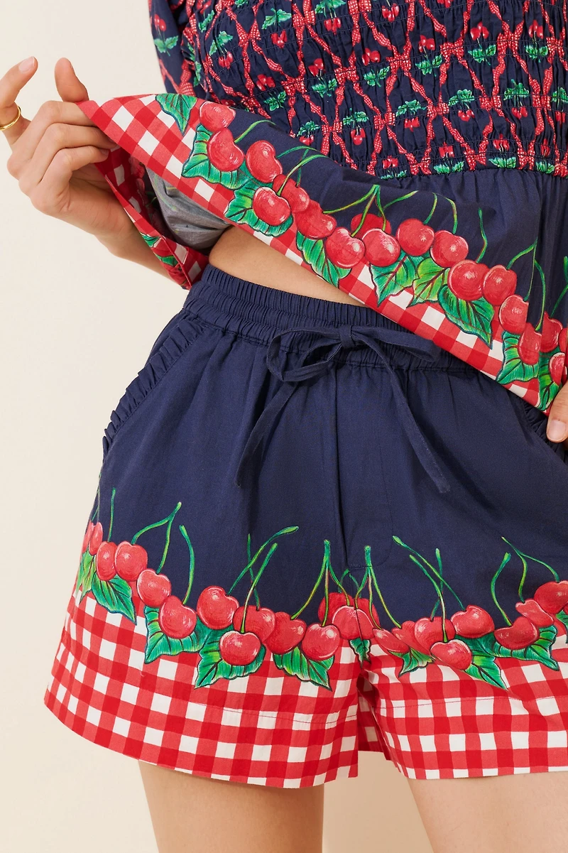 Damson Madder Cherry Pull-On Shorts