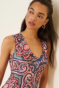 Kachel Floral Sleeveless Maxi Dress