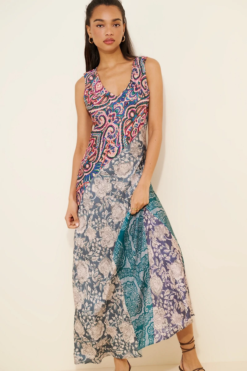 Kachel Floral Sleeveless Maxi Dress