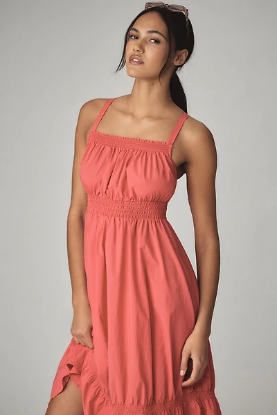 Daily Practice by Anthropologie Tiered High-Low Midi Dress