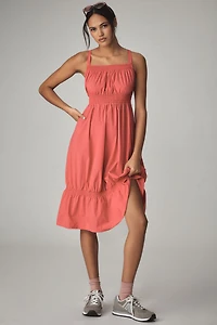 Daily Practice by Anthropologie Tiered High-Low Midi Dress