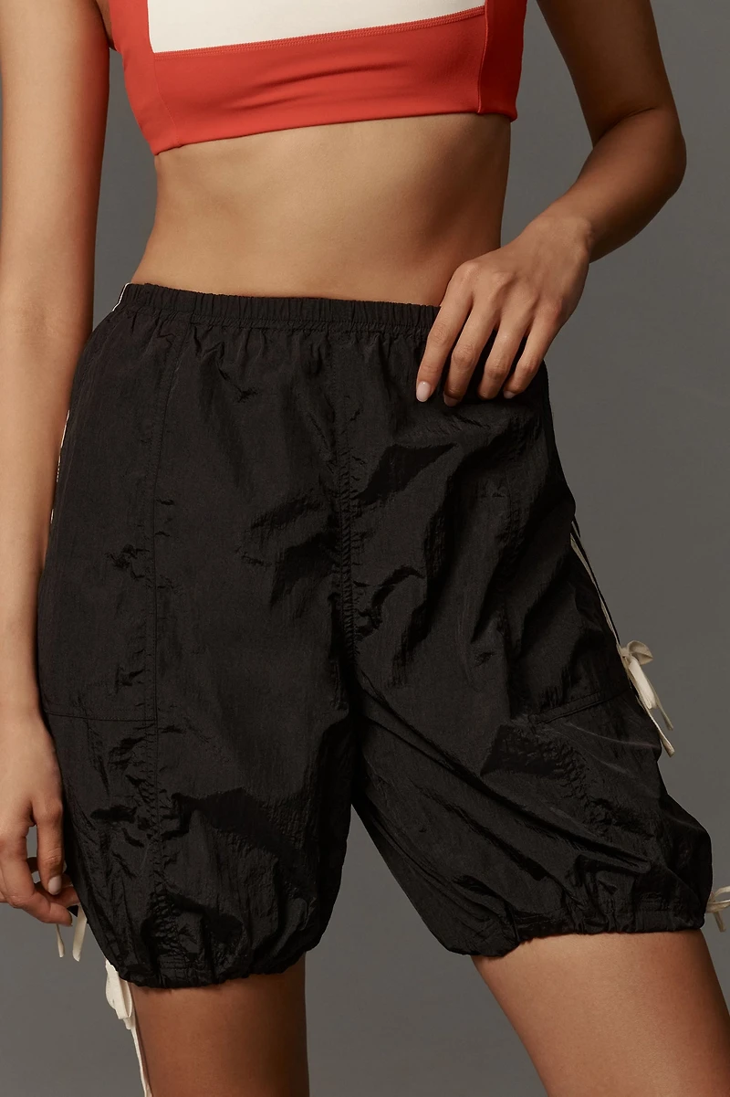 Daily Practice by Anthropologie Full Twist Side-Stripe Shorts