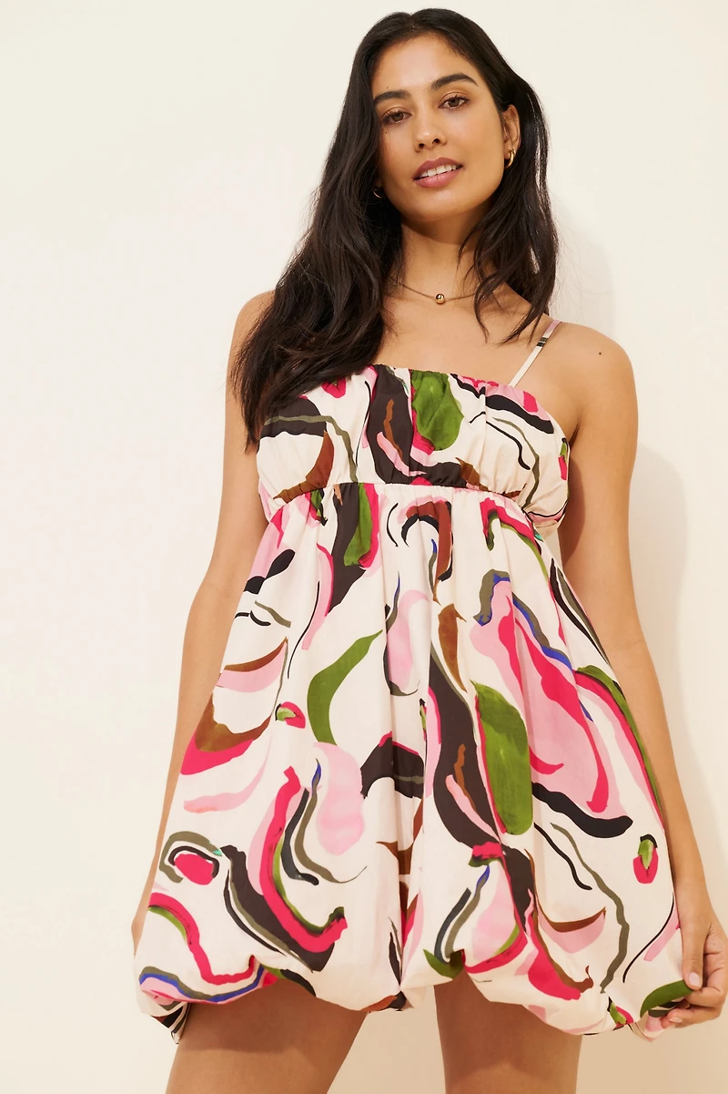 Printed Hanging Mini Dress