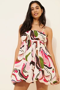 Printed Hanging Mini Dress
