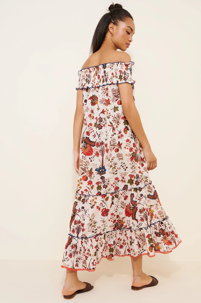 Payal Jain Off-The-Shoulder Midi Dress