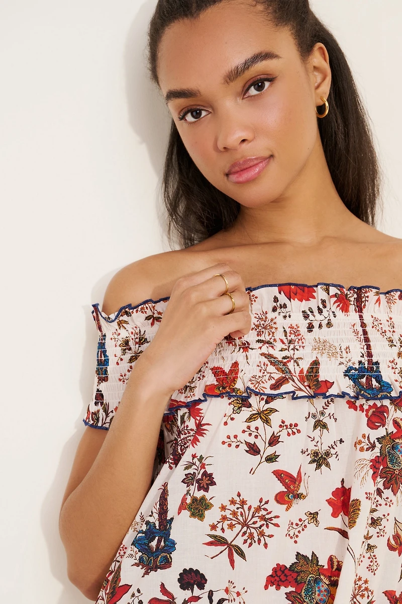 Payal Jain Off-The-Shoulder Midi Dress