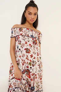 Payal Jain Off-The-Shoulder Midi Dress