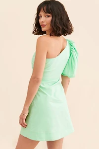 Aureta Tali One-Shoulder Mini Dress