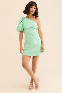 Aureta Tali One-Shoulder Mini Dress