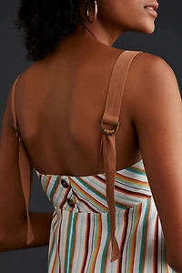 Maeve Square Neck Striped Maxi Dress