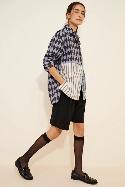 Dhruv Kapoor Mixed Print Buttondown Shirt