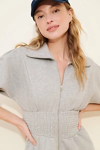 Daily Practice by Anthropologie Short Sleeve Smocked Waist Mini Dress