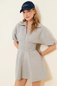 Daily Practice by Anthropologie Short Sleeve Smocked Waist Mini Dress