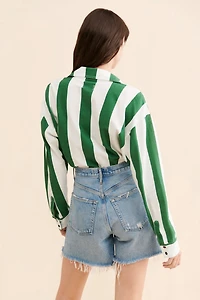AGOLDE Stella Distressed Shorts