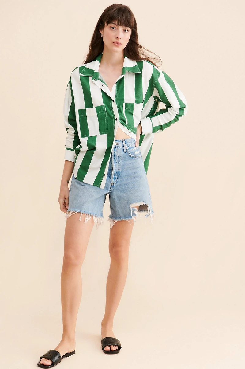 AGOLDE Stella Distressed Shorts