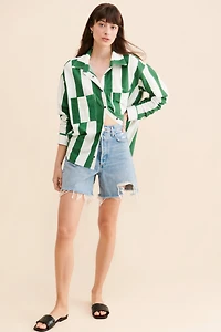 AGOLDE Stella Distressed Shorts