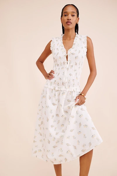 Rails Dion Floral Smocked Midi Dress
