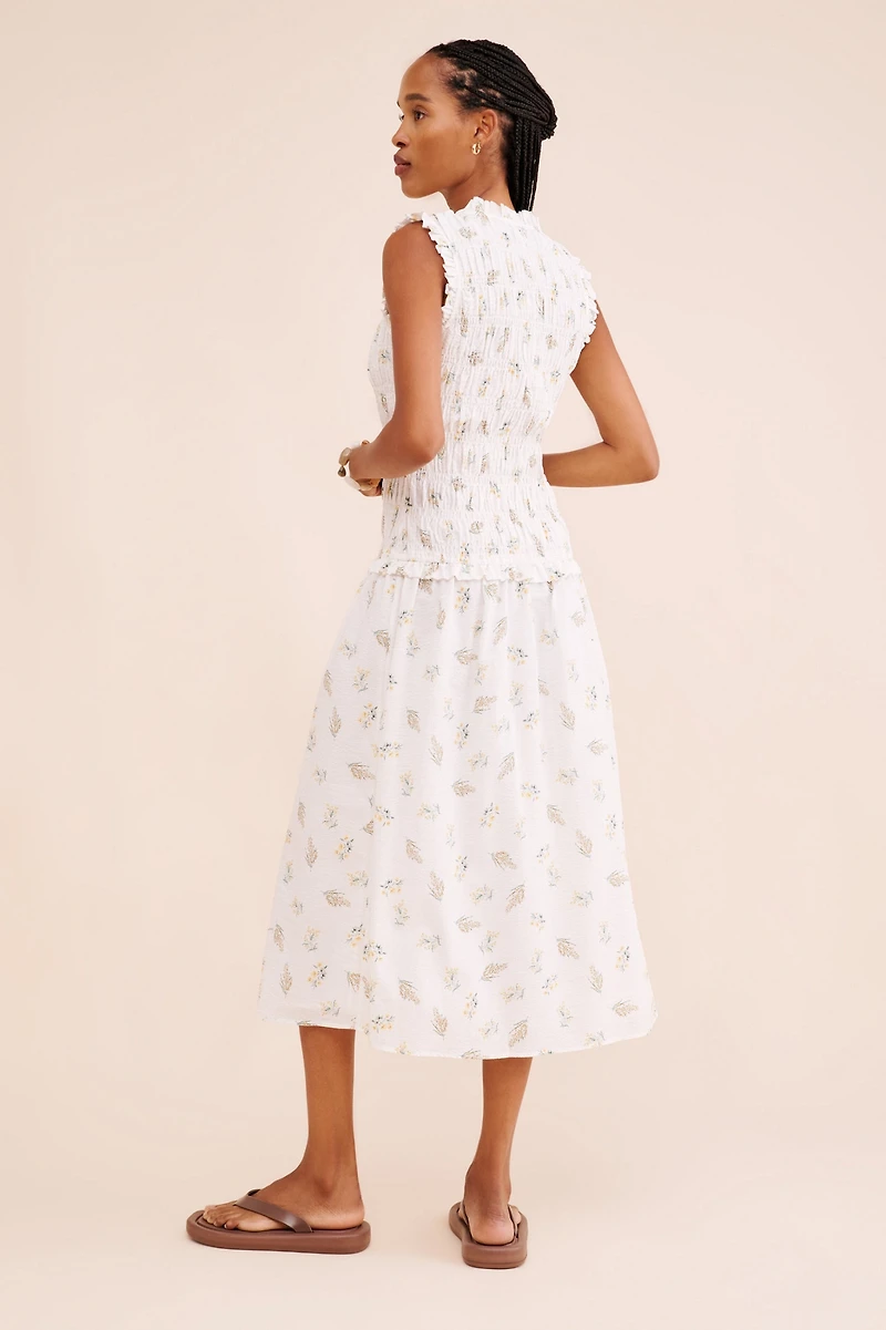 Rails Dion Floral Smocked Midi Dress