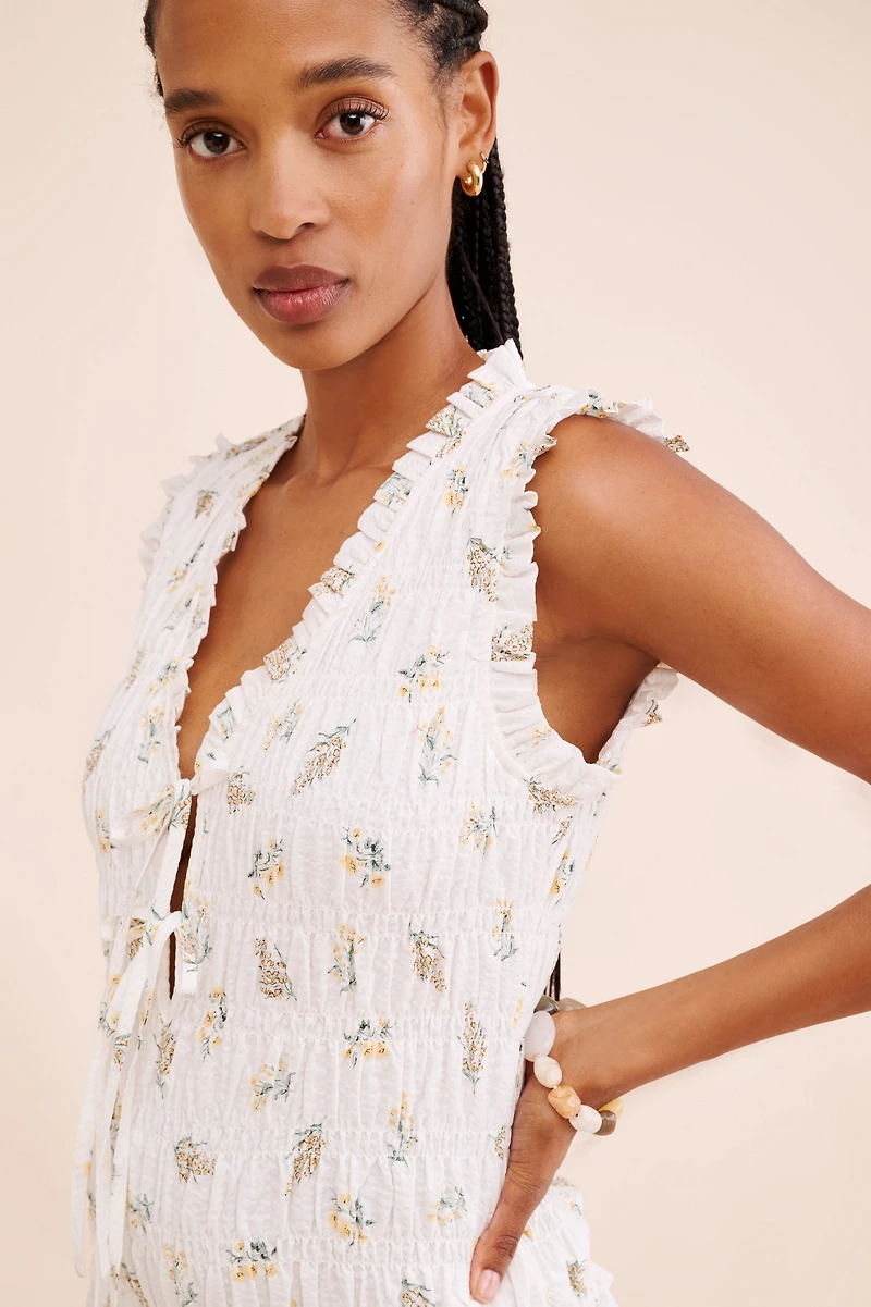 Rails Dion Floral Smocked Midi Dress
