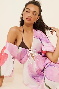 Aureta Floral Puff Sleeve Maxi Dress