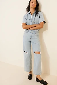 Pilcro Slouchy Denim Jumpsuit
