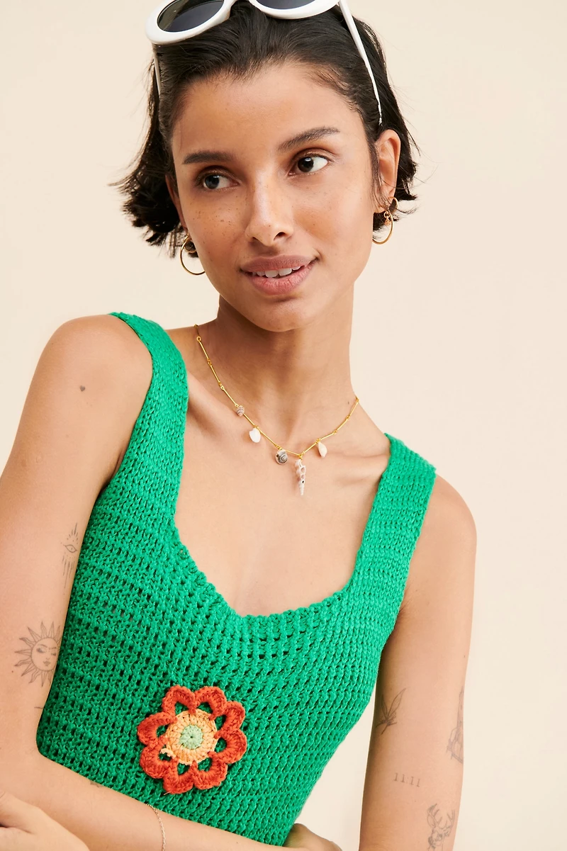 Greylin Taliah Crochet Knit Dress