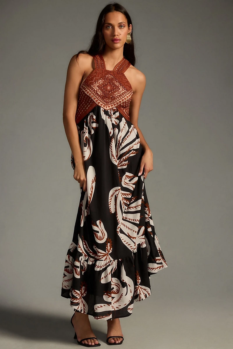 Deco Printed Halter Dress