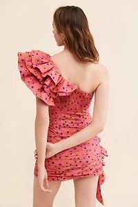 CeliaB Bali Ruffle One-Shoulder Dress