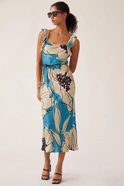 Conditions Apply Ruffled Floral Maxi Dress