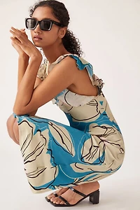 Conditions Apply Ruffled Floral Maxi Dress