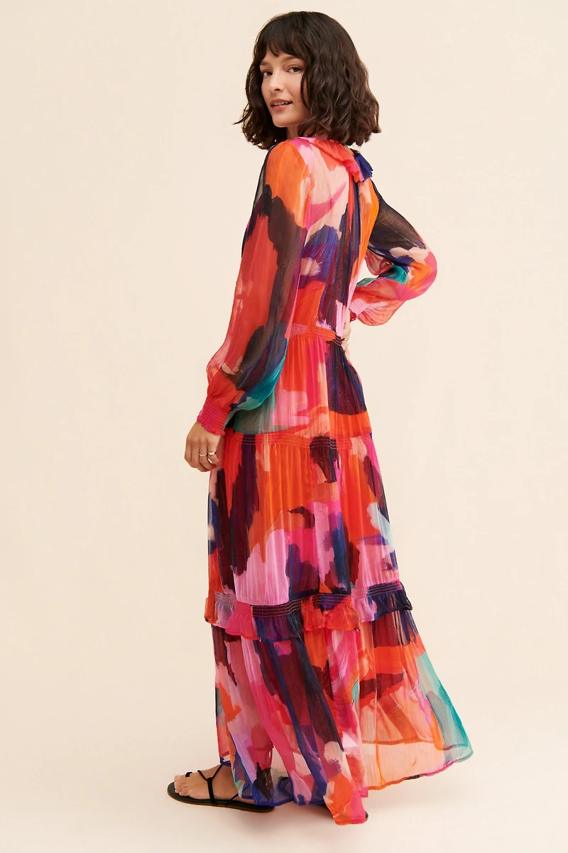 The Marais Printed Tiered Maxi Dress