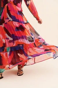 The Marais Printed Tiered Maxi Dress