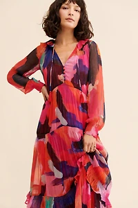The Marais Printed Tiered Maxi Dress