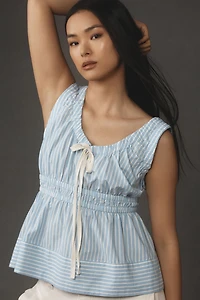 Sleeveless Smocked Top