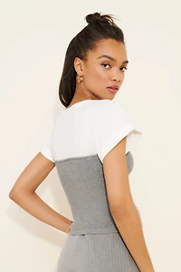 Dolan Mixed Media Fitted T-Shirt