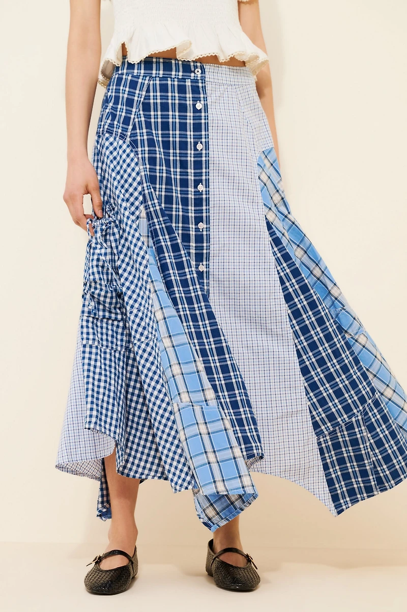 Pilcro Reworked Menswear Midi Skirt