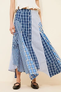 Pilcro Reworked Menswear Midi Skirt