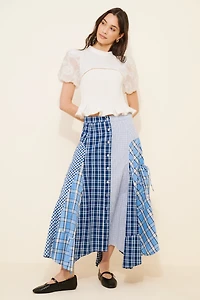 Pilcro Reworked Menswear Midi Skirt