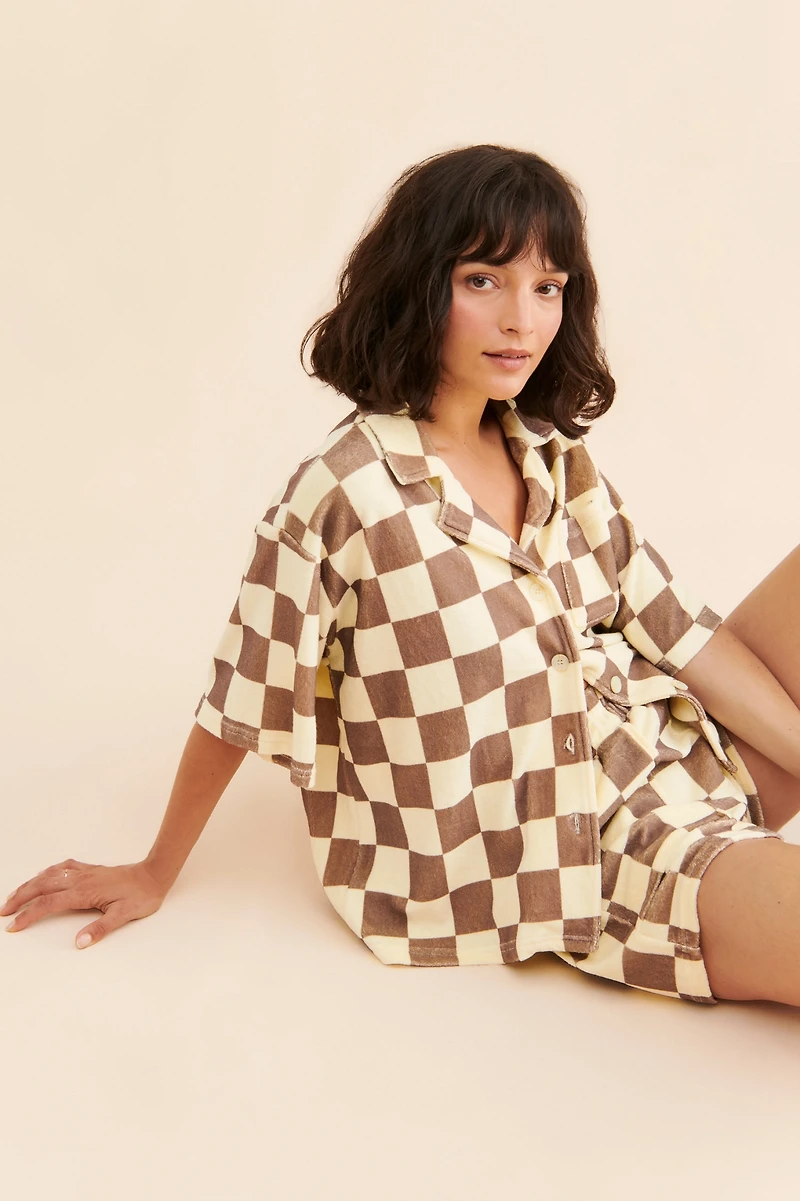 ONA Checker Terry Shorts